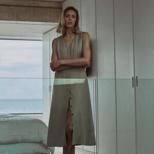 Zara Linen Midi Dress